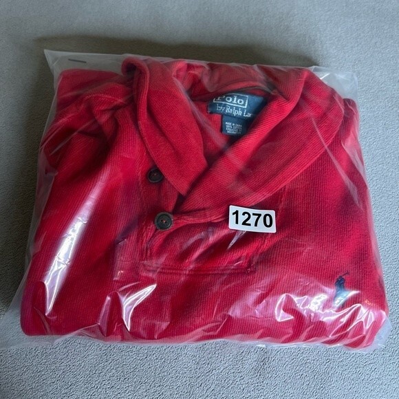 Vintage Polo Ralph Lauren Sweater red Pullover Mens Size XL - Picture 16 of 16